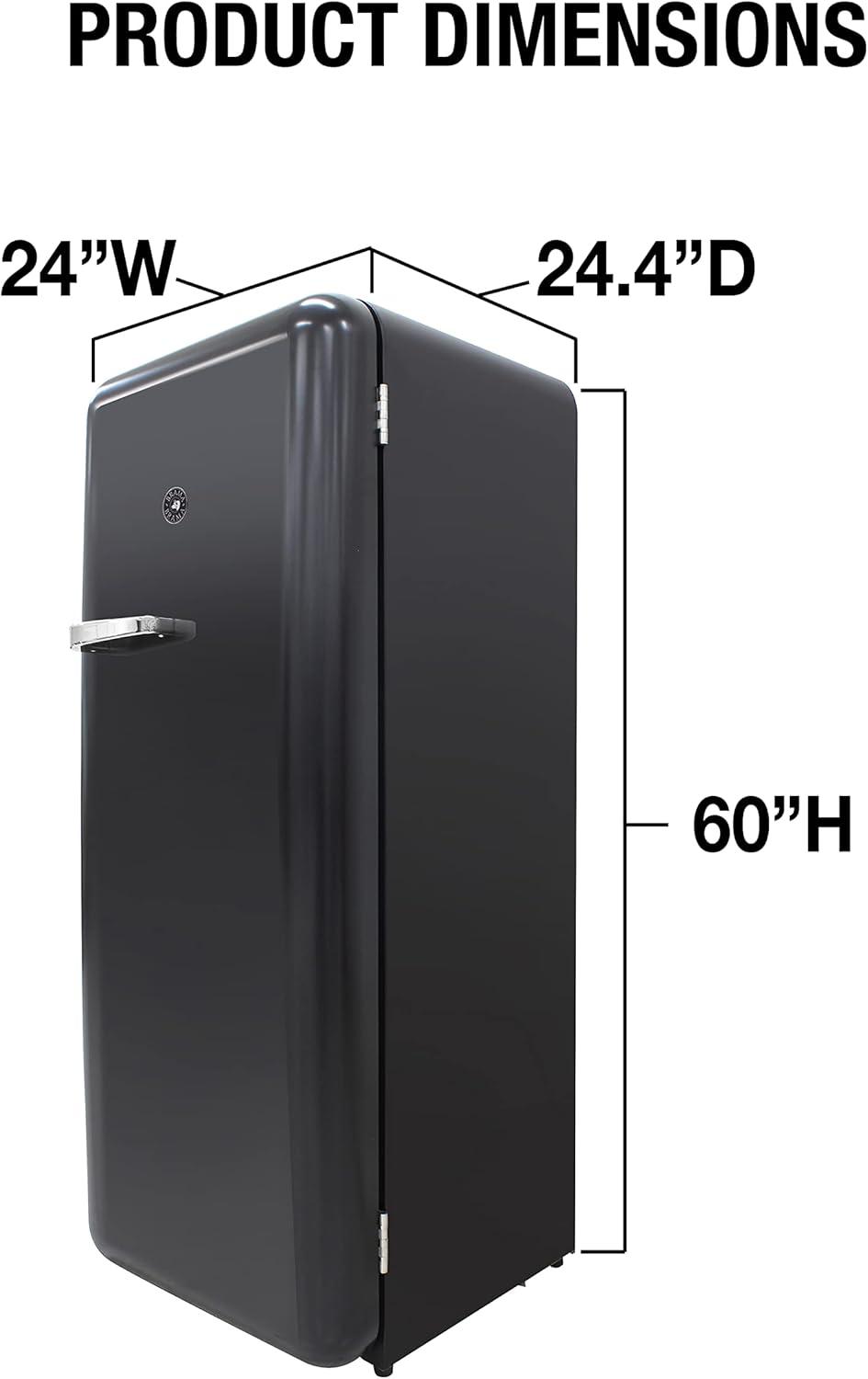 9.2 cu. ft. Freestanding Top Freezer Retro Refrigerator in Black