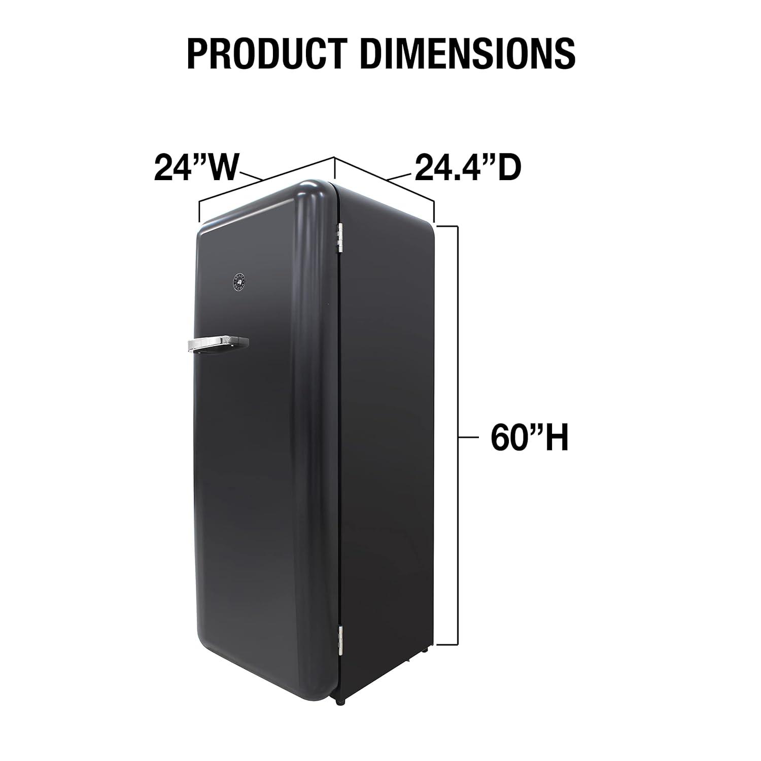 9.2 cu. ft. Freestanding Top Freezer Retro Refrigerator in Black