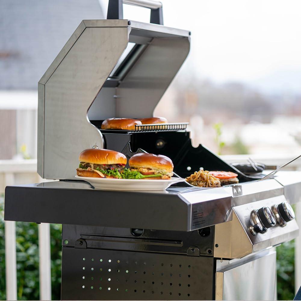 Monument Grills 14633 2-Burner Liquid Propane 24000 BTU Gas Grill with Cabinet, Stainless Steel