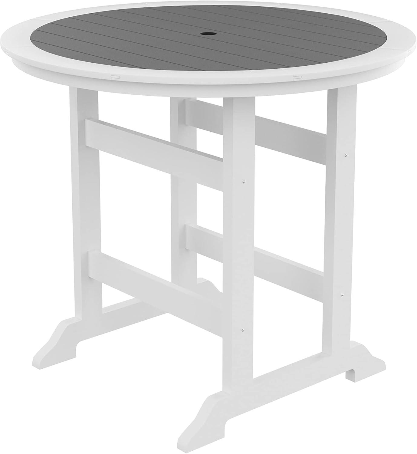 Ceballos Patio Bar Table Set High Top Outdoor Table And Chairs Set Of 5 Bar Table & Stools Set With Tall Adirondack Chairs Set For 4