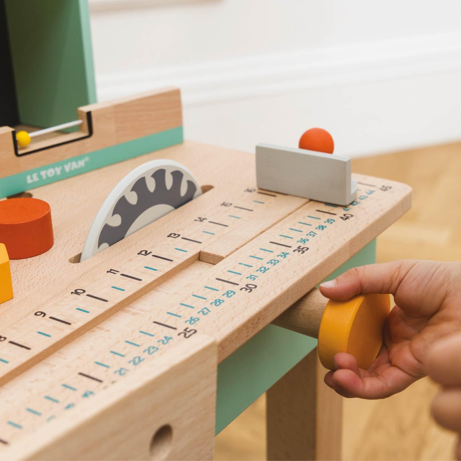 Colorful Wooden Toy Work Bench with Tools for Kids