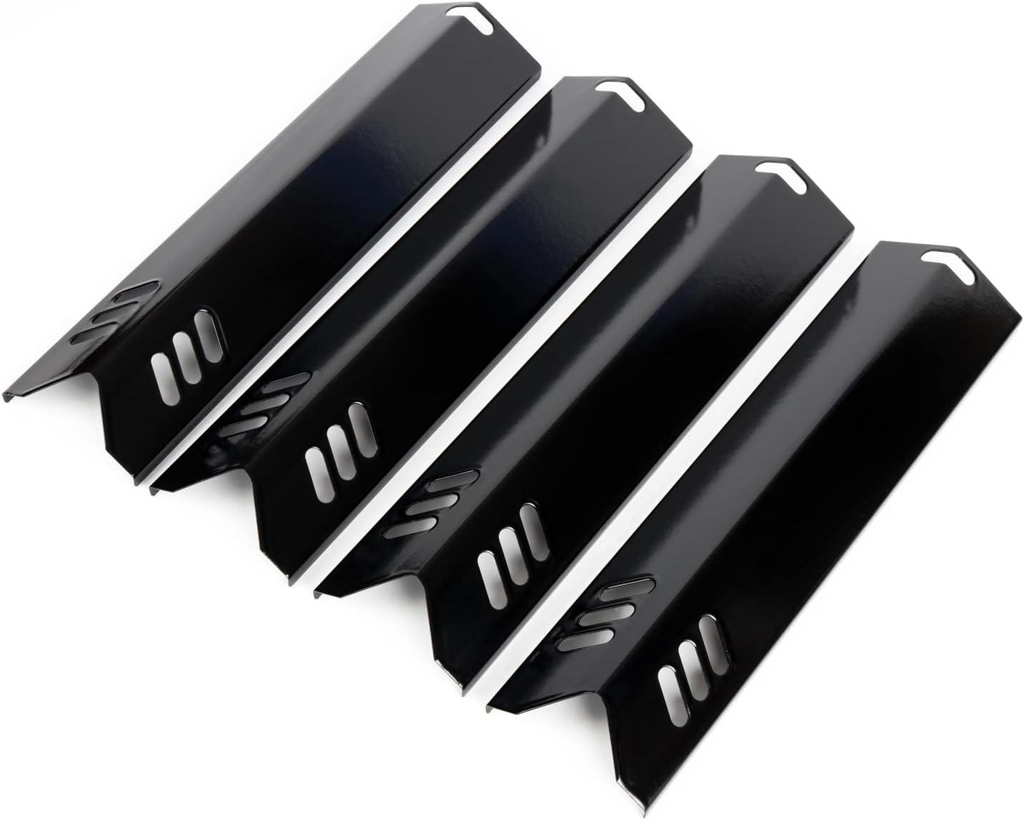 Unicook 15 Inch Grill Heat Plates for Dyna-Glo, Grill Burner Covers, Grill Parts Porcelain Heat Shields for Backyard, 4 Pack