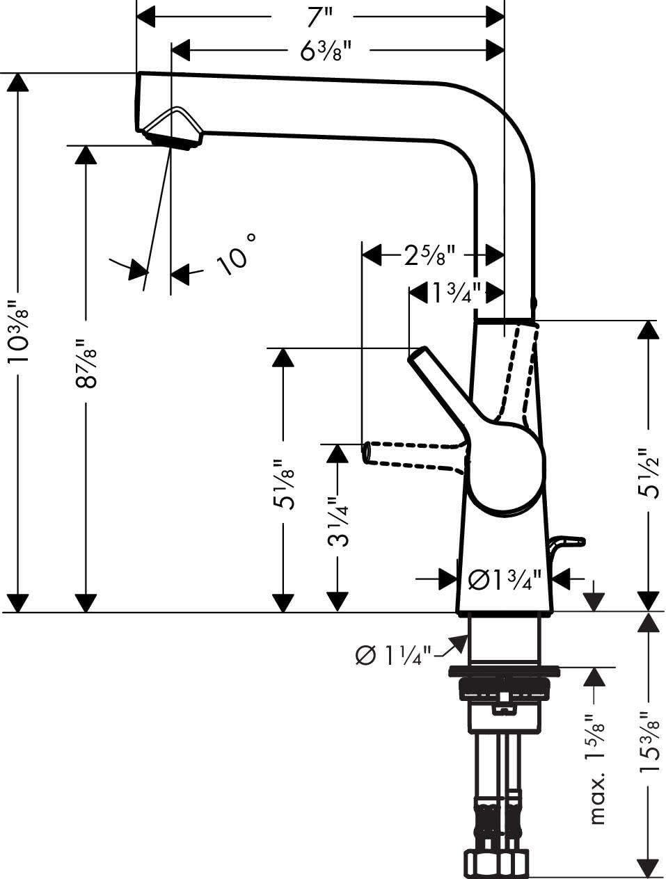 Talis S Bathroom Faucet with Drain Assembly