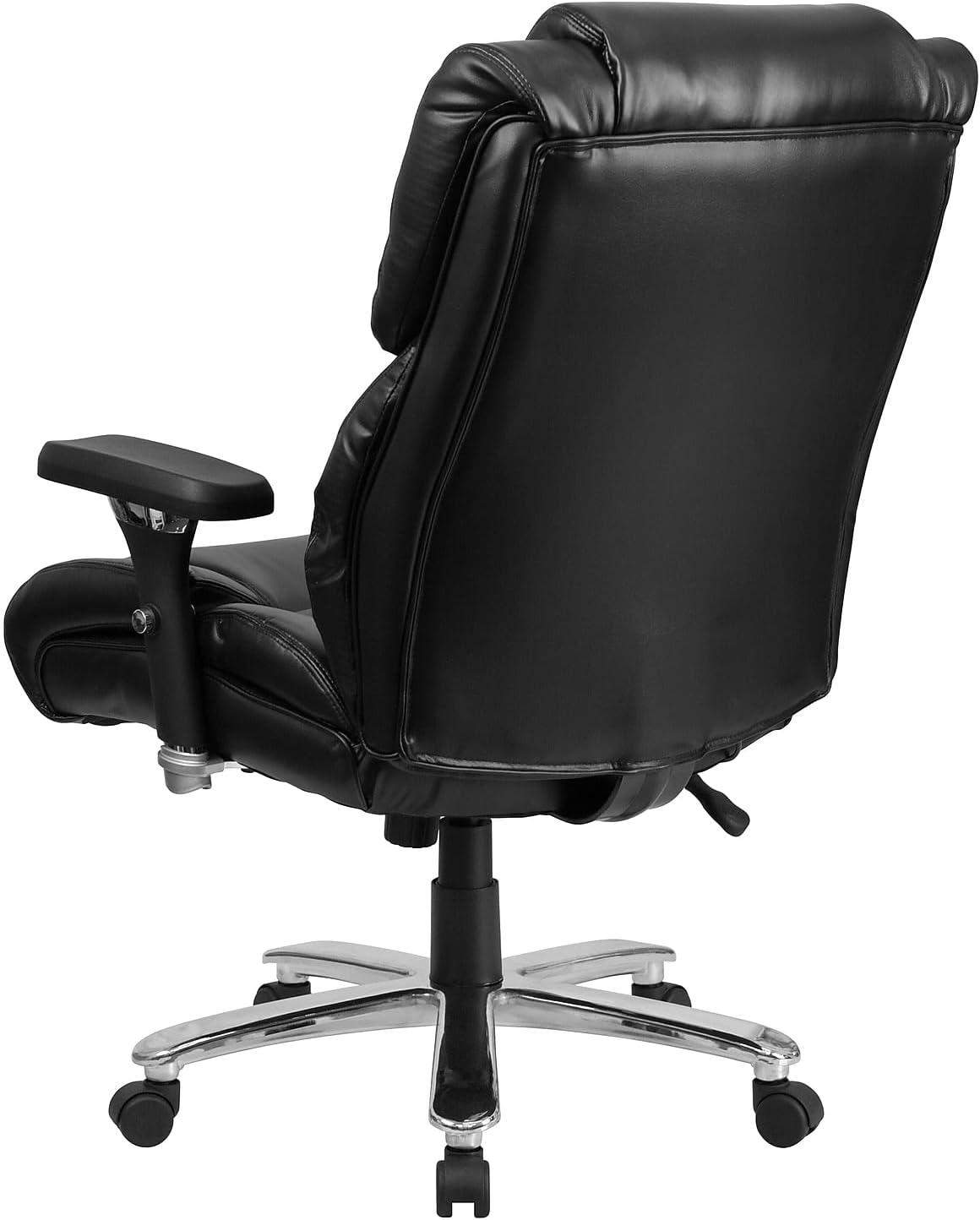 Flash Furniture HERCULES Series 24/7 Intensive Use Big & Tall 400 lb. Rated Executive Swivel Ergonomic Office Chair with Lumbar Knob and Tufted Headrest & Back