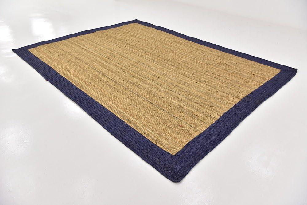 Unique Loom Braided Jute Goa Border Indoor Flatweave Braided Area Rug