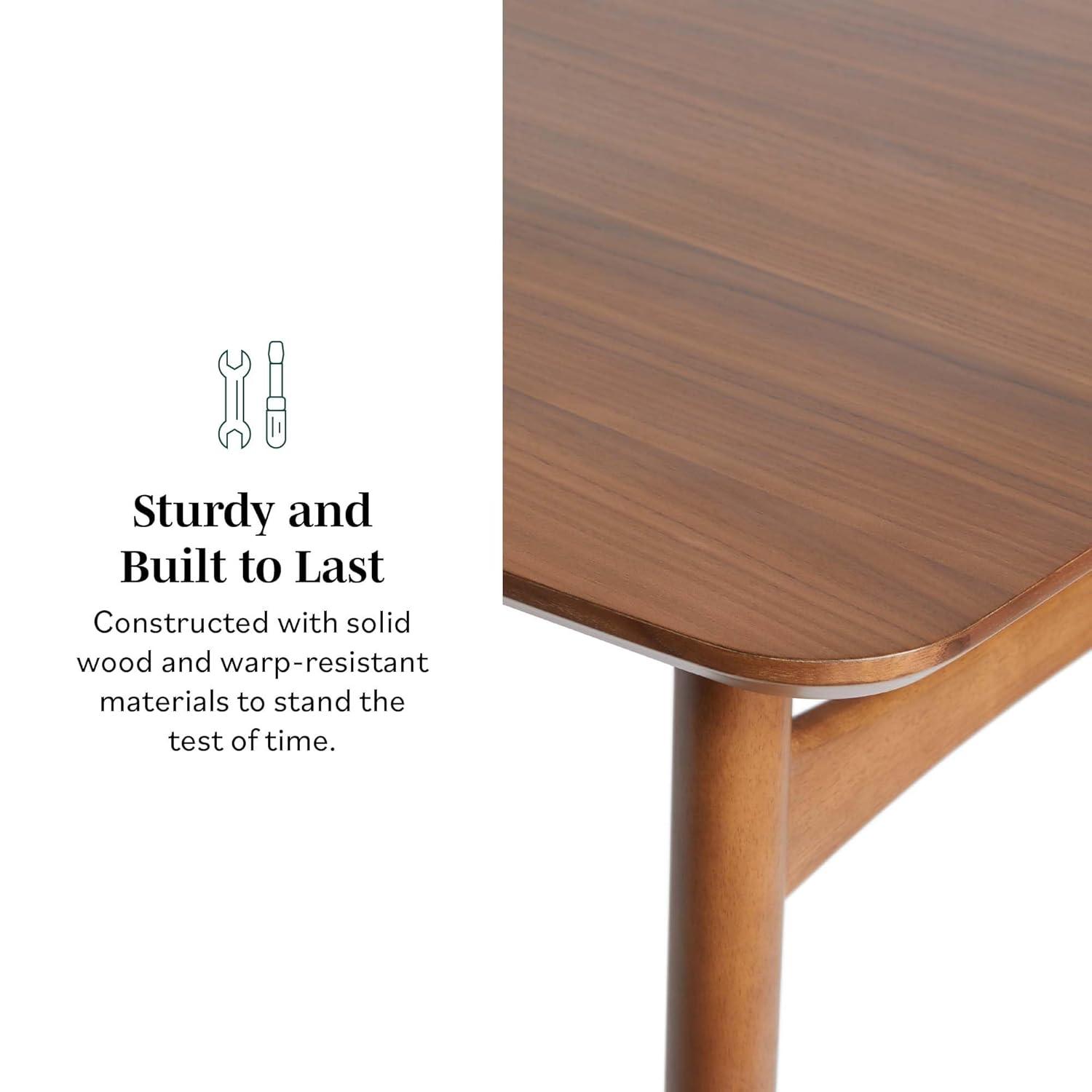 George Oliver Mid-Century 59" Modern Wood Tapered Legs Dining Table,kitchen table,dinning table
