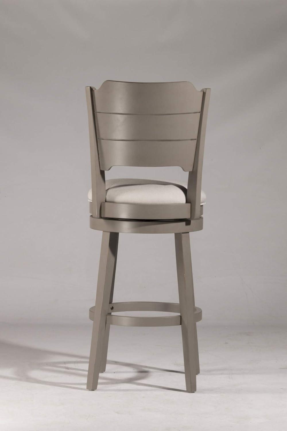 Clarion Distressed Gray Wood Swivel Counter Height Stool