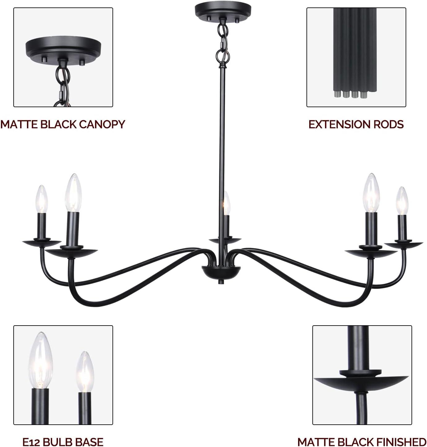 Grimbly 5 - Light Dimmable Classic / Traditional Chandelier