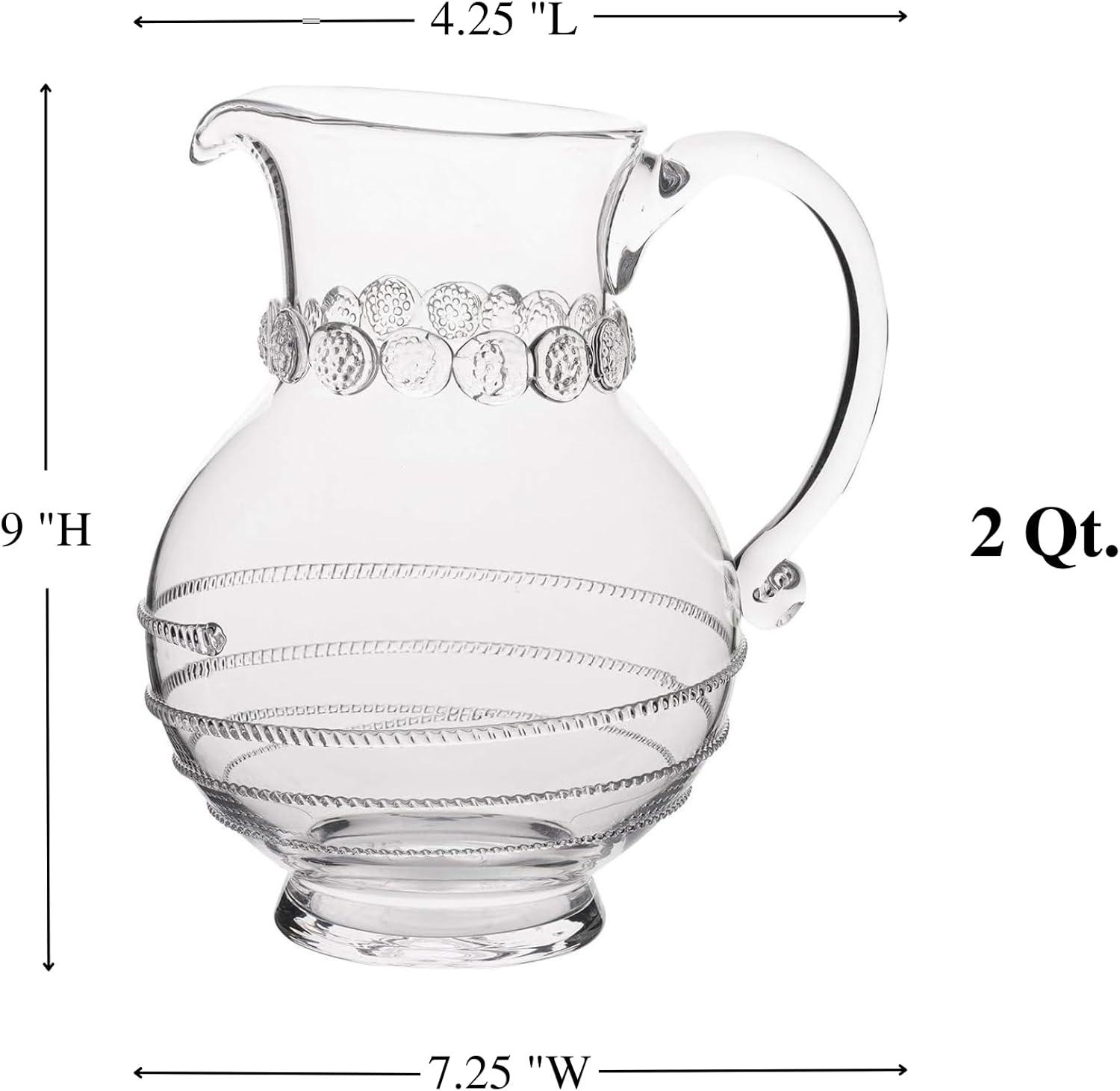 Amalia 9.5" Clear Glass Round Summer Pitcher