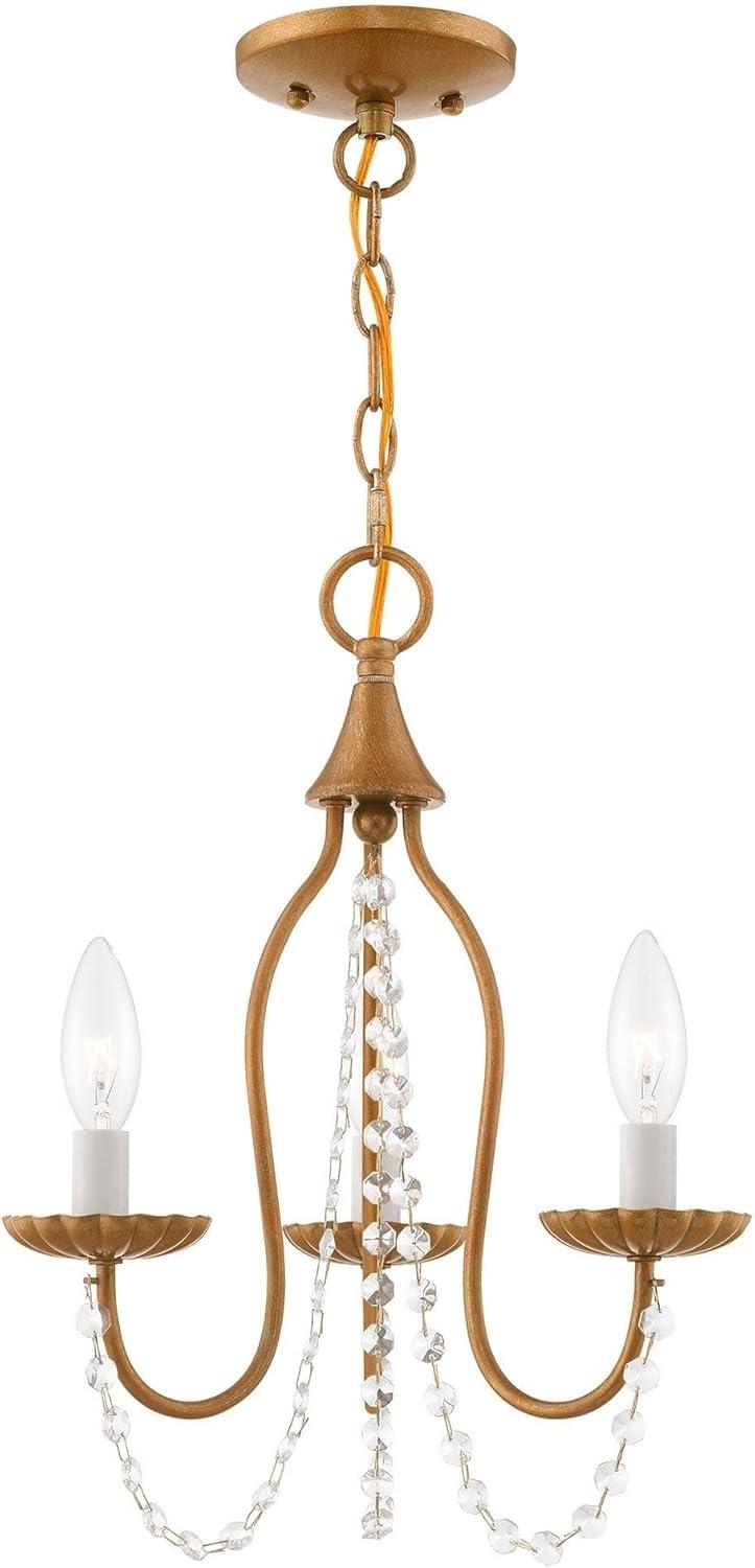 Livex Lighting Alessia 3 - Light Chandelier in  Antique Gold Leaf