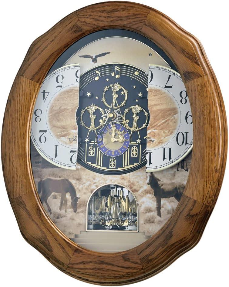Rhythm Clock 4MH418WU06 20.7 x 16.6 in. Joyful Prairie Magic Motion Clock