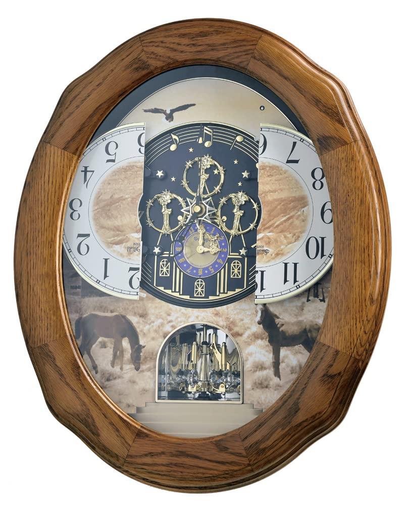 Rhythm Clock 4MH418WU06 20.7 x 16.6 in. Joyful Prairie Magic Motion Clock