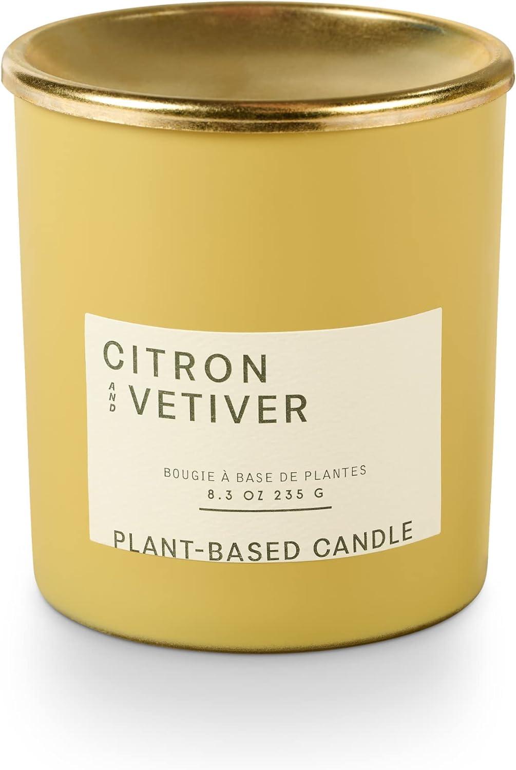 Citron and Vetiver Gold Lidded Soy Jar Candle