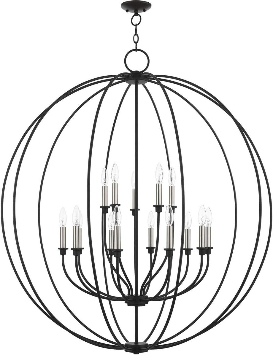 15 Light Black Chandelier with Steel base material