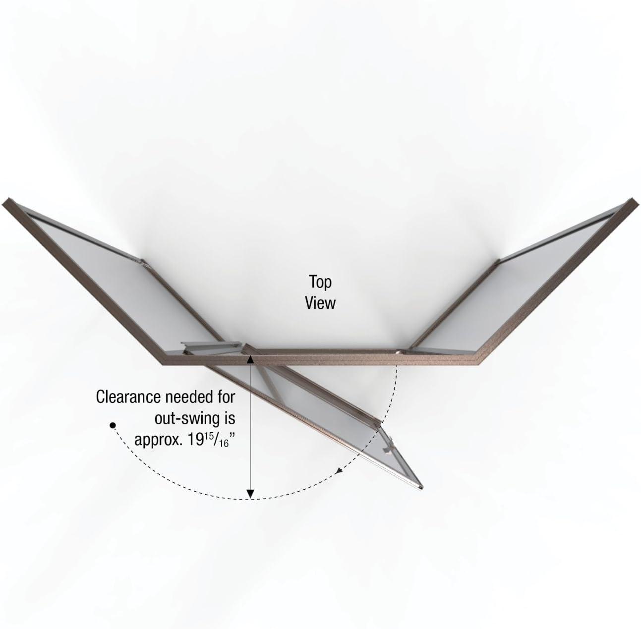 Deluxe 57.625'' W 68.625'' H Framed Neo-angle Reversible Shower Enclosure