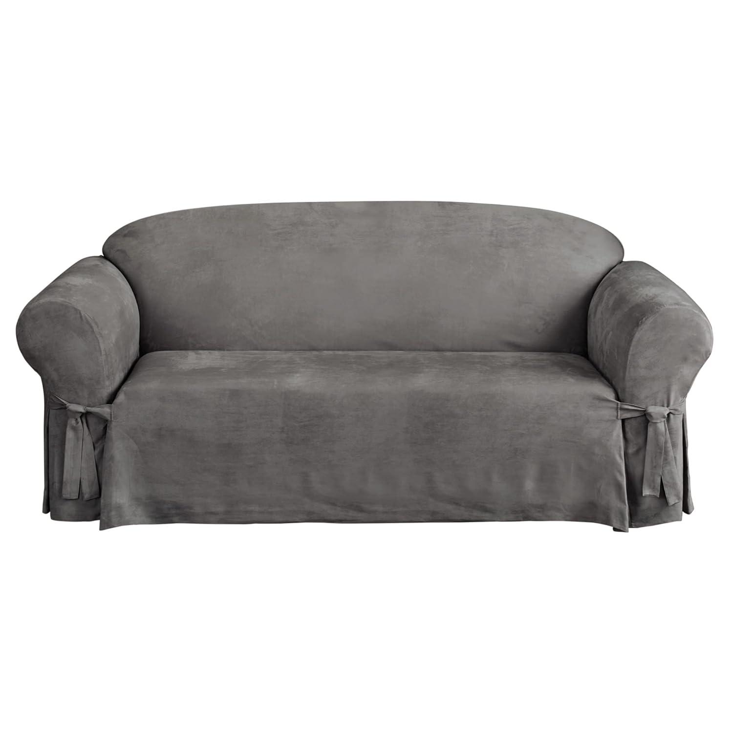 Sure Fit Soft Suede Box Cushion Sofa Slipcover