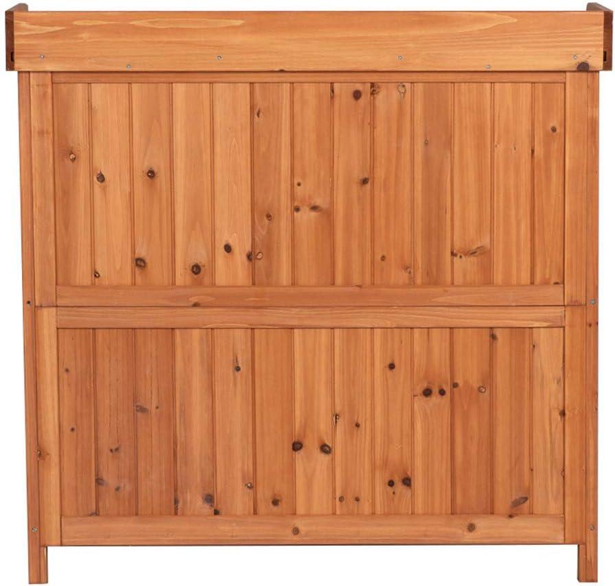 Natural Fir Wood Outdoor Garden Storage Cabinet with Potting Bench