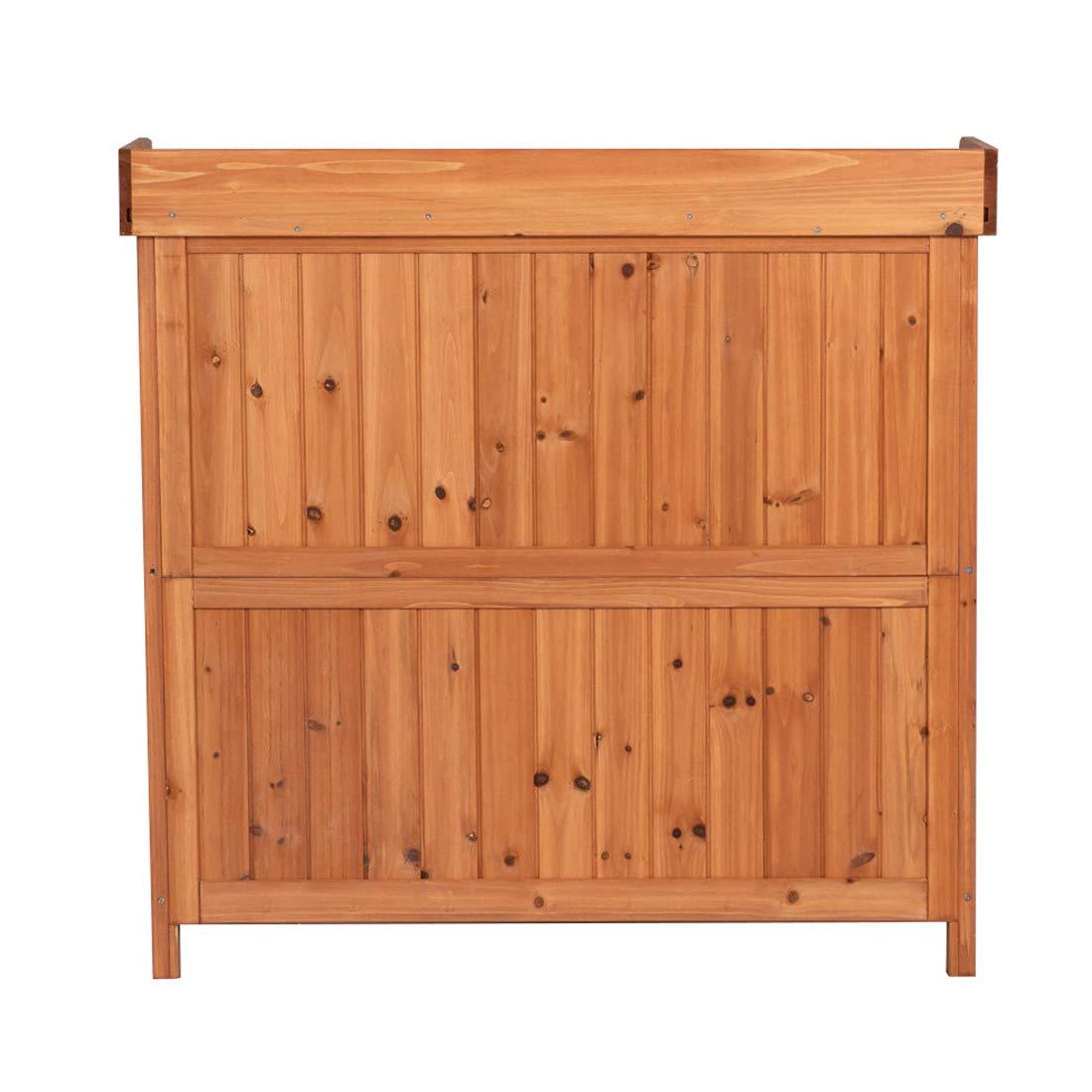 Natural Fir Wood Outdoor Garden Storage Cabinet with Potting Bench