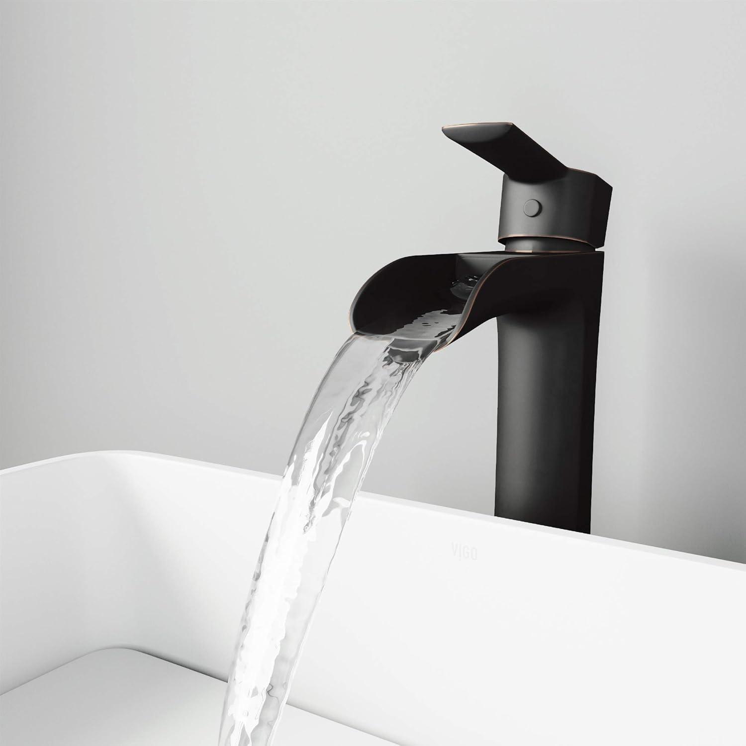 Niko 11" H Single Handle Vessel Sink Bathroom Faucetwith Pop-up Drain