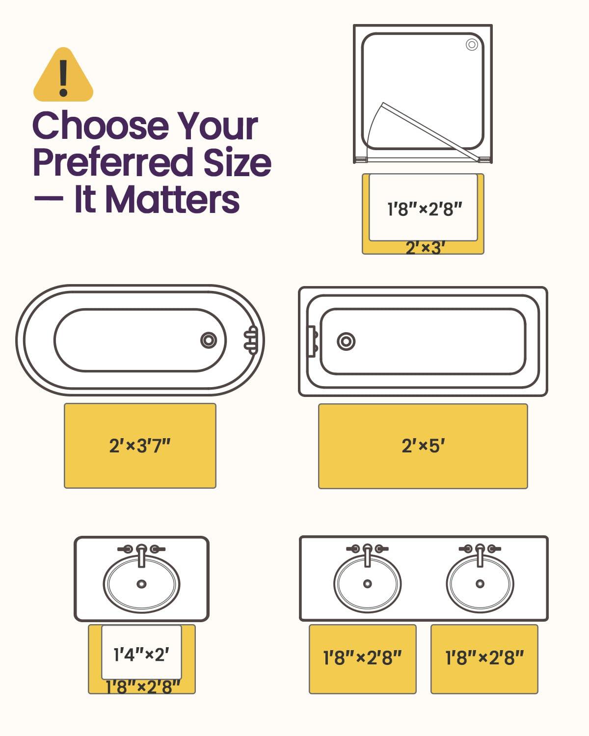 Smiry Microfiber Bathroom Rugs, 16"x24" Soft and Absorbent Bath Rugs, Non-Slip Machine Wash bath mats, Beige