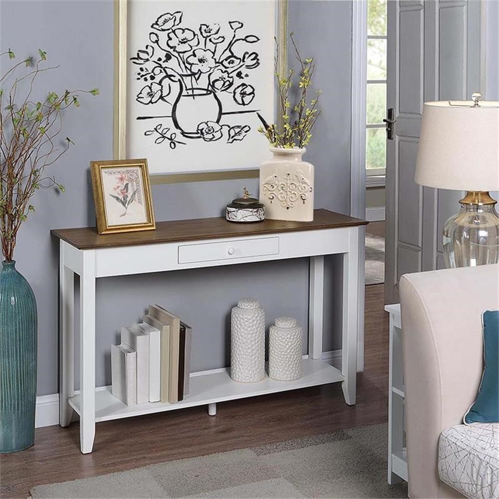 Convenience Concepts American Heritage 1 Drawer Console Table with Shelf