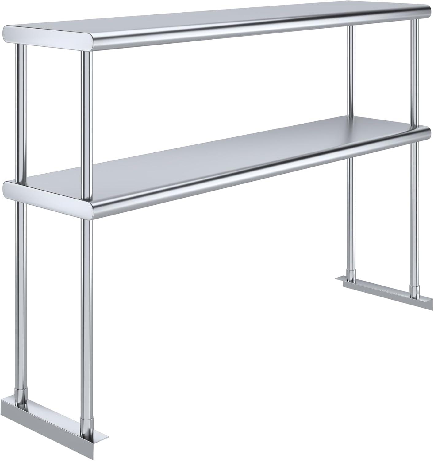 Amgood Stainless Steel Double-Tier Shelf