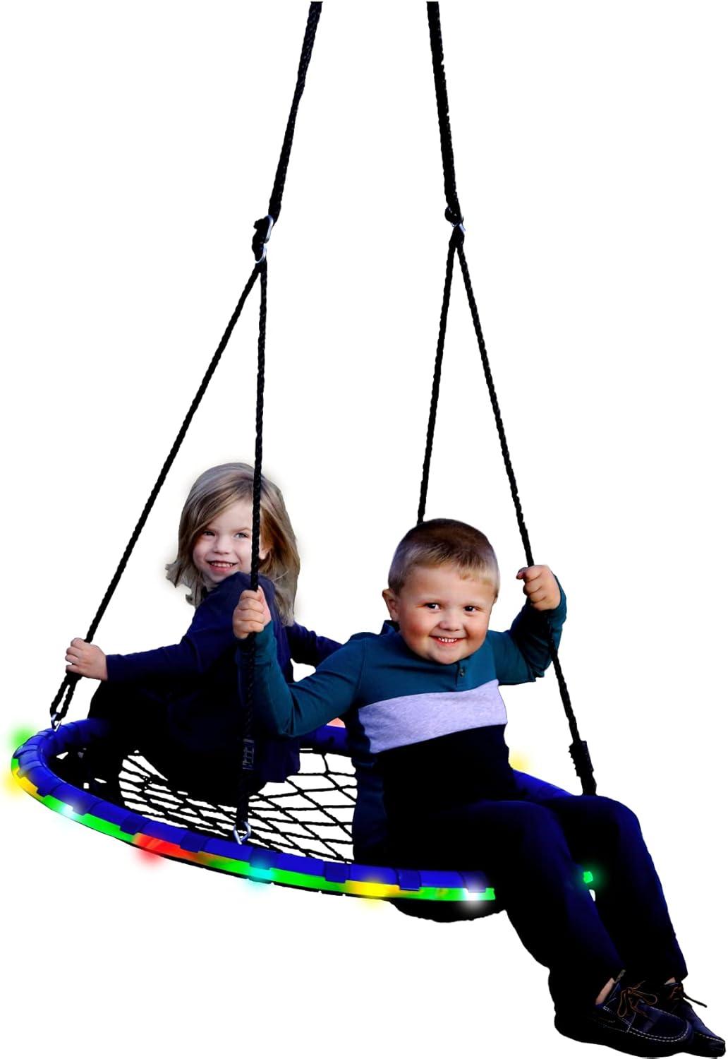 LED Web Riderz 40" Multicolor Outdoor Web Swing