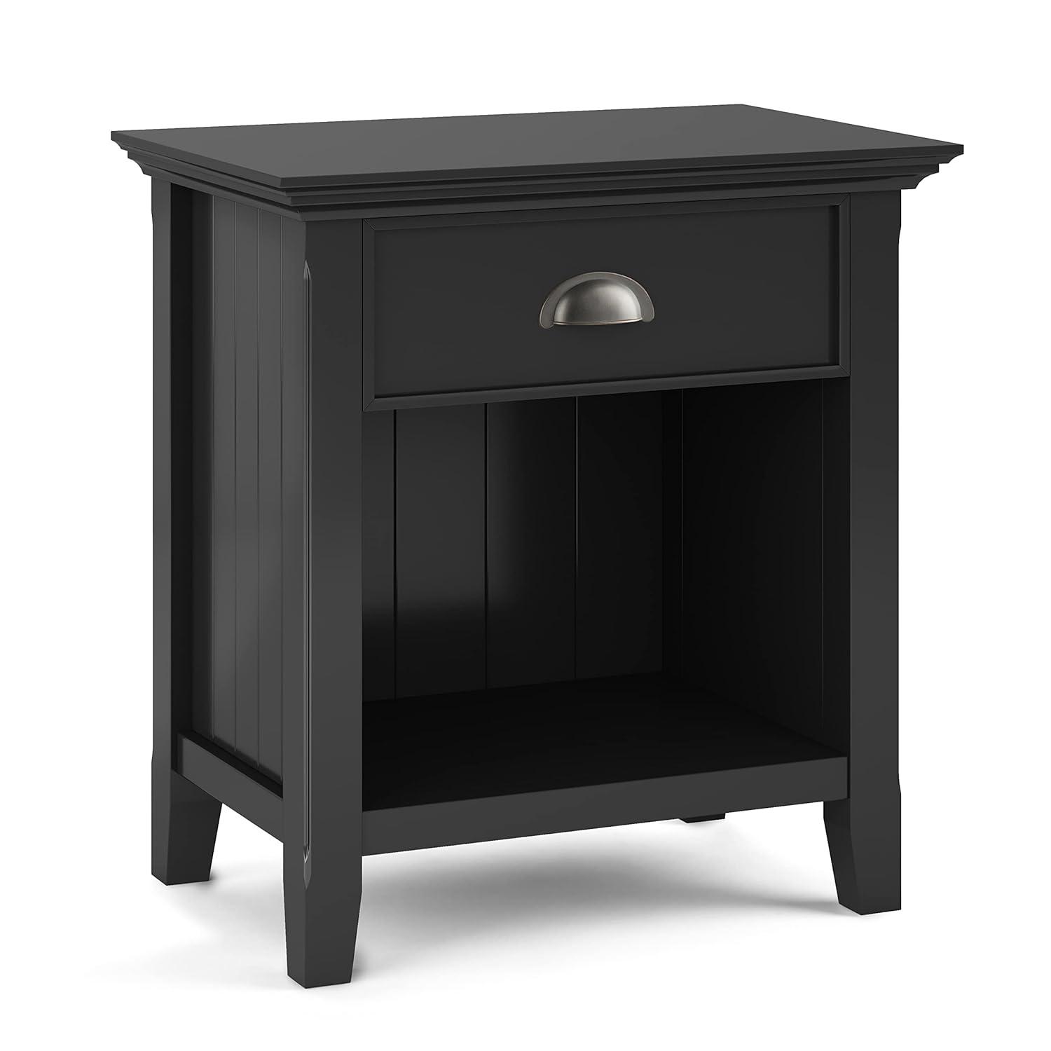 Simpli Home Acadian 24"W 1-Drawer Solid Wood Nightstand with Open Bottom Storage & Reviews | Wayfair