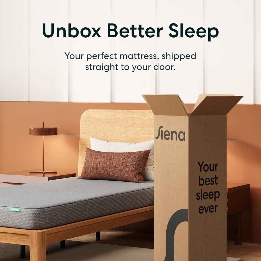 Siena 6" Twin XL Foam Mattress - Medium Firm - 180 Night Trial - Premium Pressure-Relieving Layers - 10 Year Warranty - Mattress in a Box - CertiPUR-US Certified