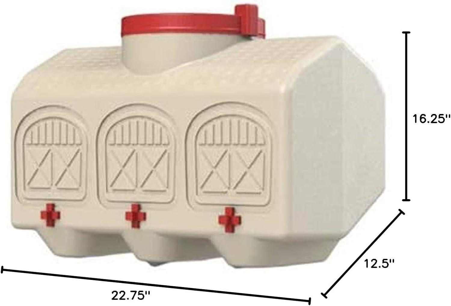 OverEZ Chicken Coop Poultry Water Dispenser with 3 Easy Access Taps