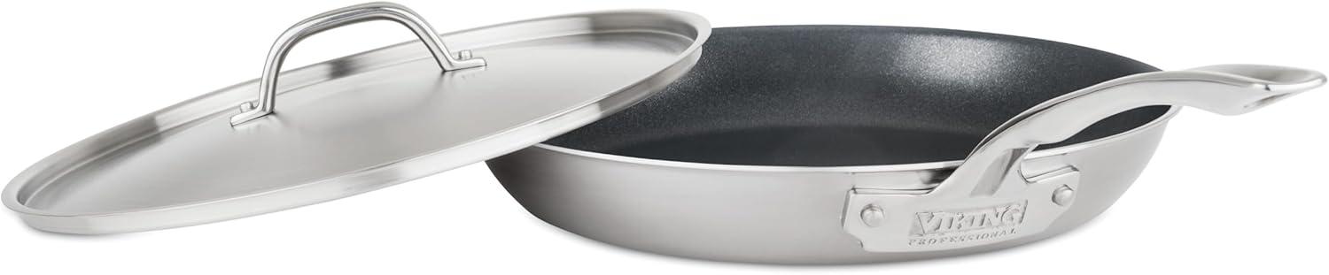 Viking 12" Stainless Steel Nonstick Fry Pan with Lid