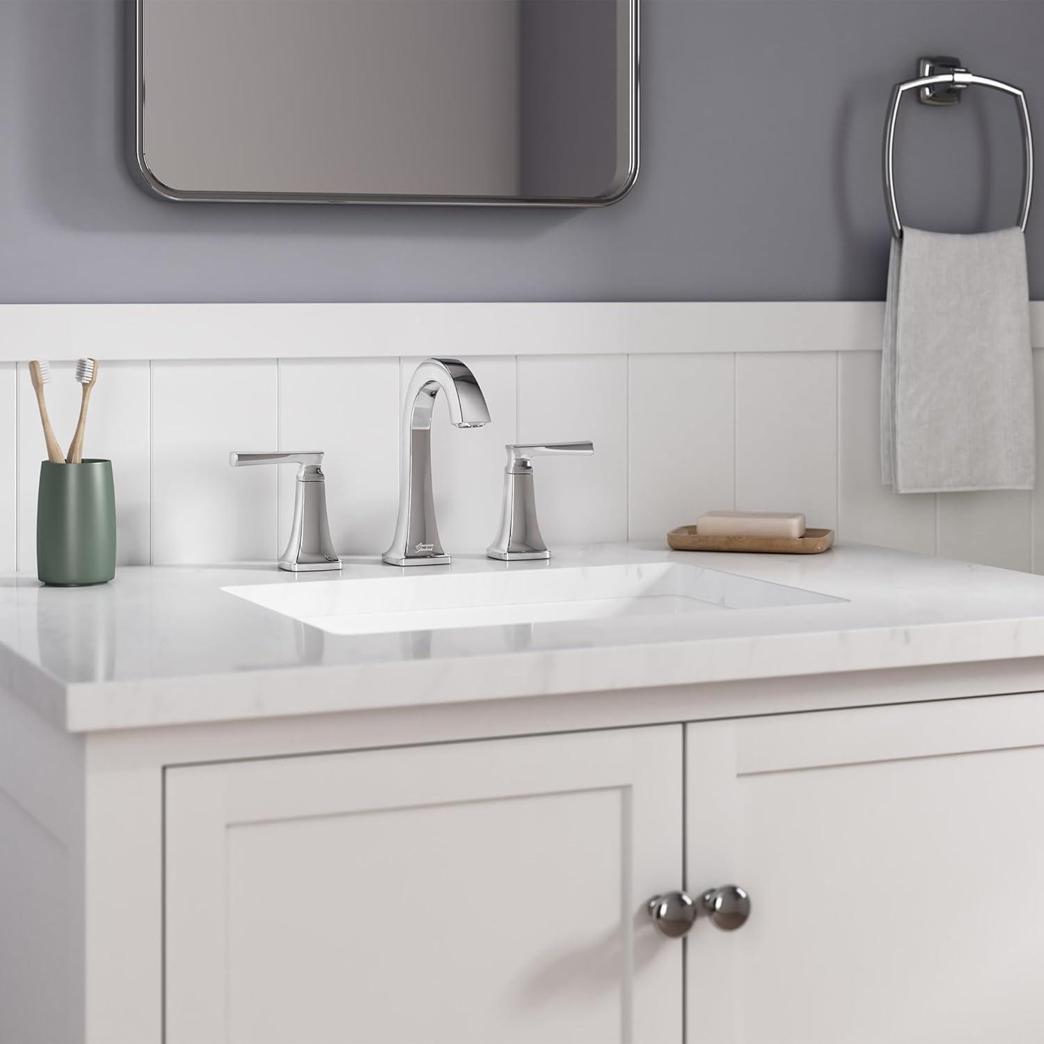 American Standard Belmeade Widespread Faucet 2-handle Bathroom Faucet with Drain Assembly 7426801.002