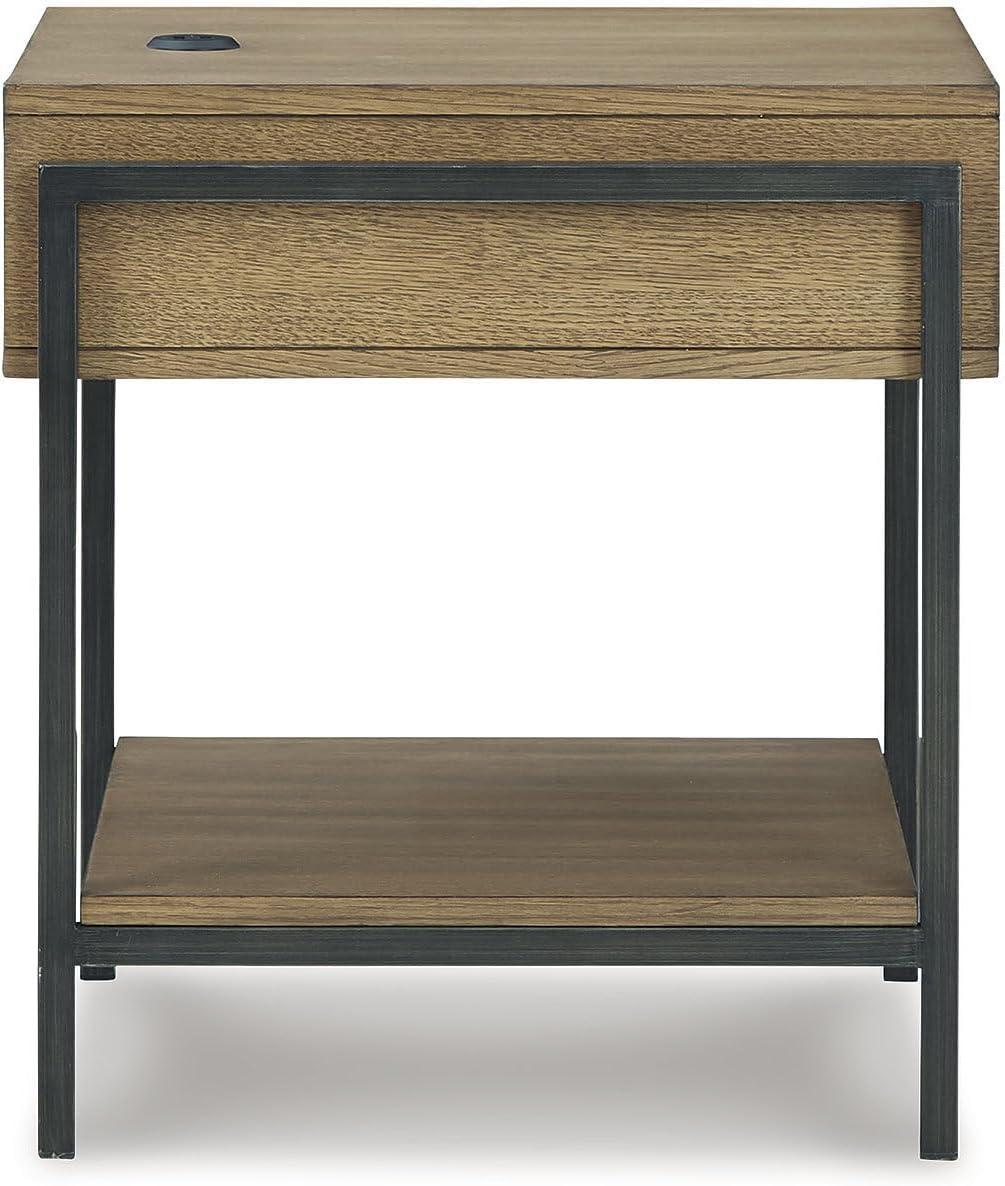 Signature Design by Ashley Contemporary Fridley End Table  Brown/Black