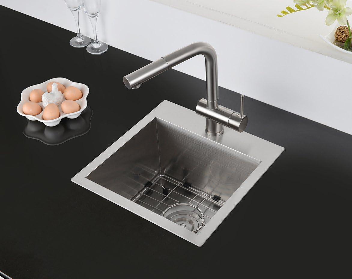 Ruvati Drop-in Topmount Bar Prep Sink 16 Gauge Stainless Steel Single Bowl