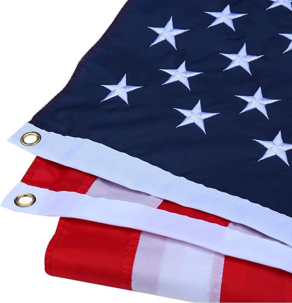 American flag USA flag 3x5FT-Embroidered Stars Flag Double Stitched Sewn Stripes Outdoors Indoors Heavy Duty flag Brass Grommets Banner