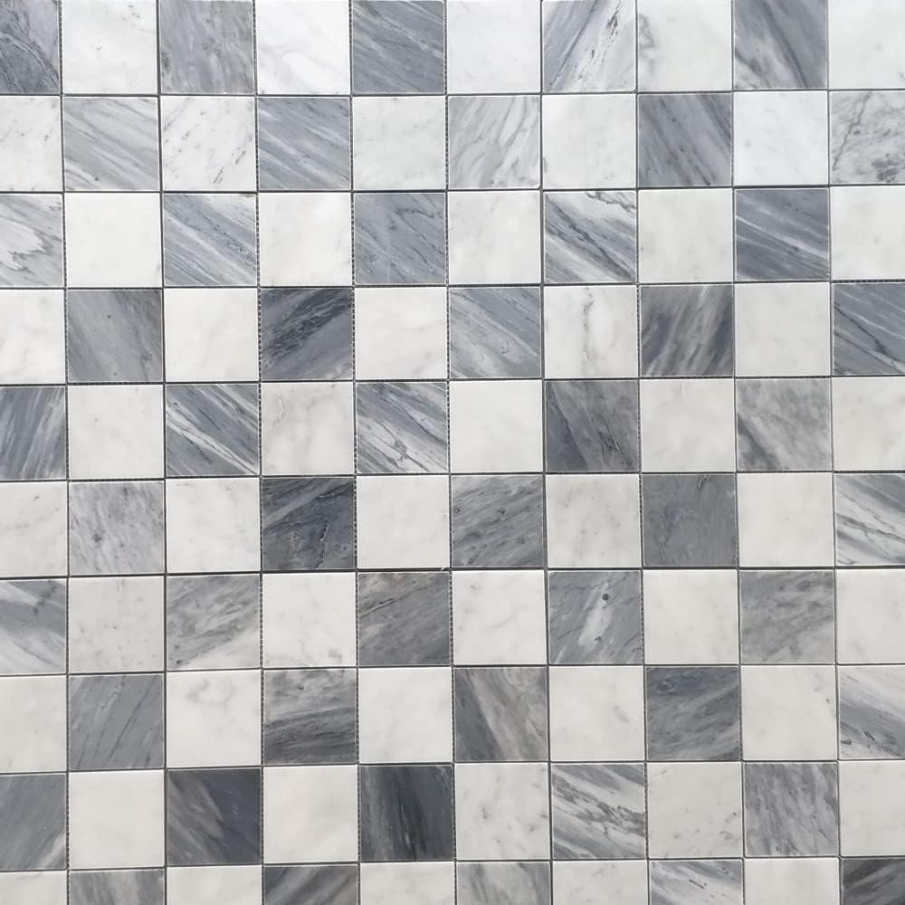 12" x 12" Marble Grid Mosaic Wall & Floor Tile
