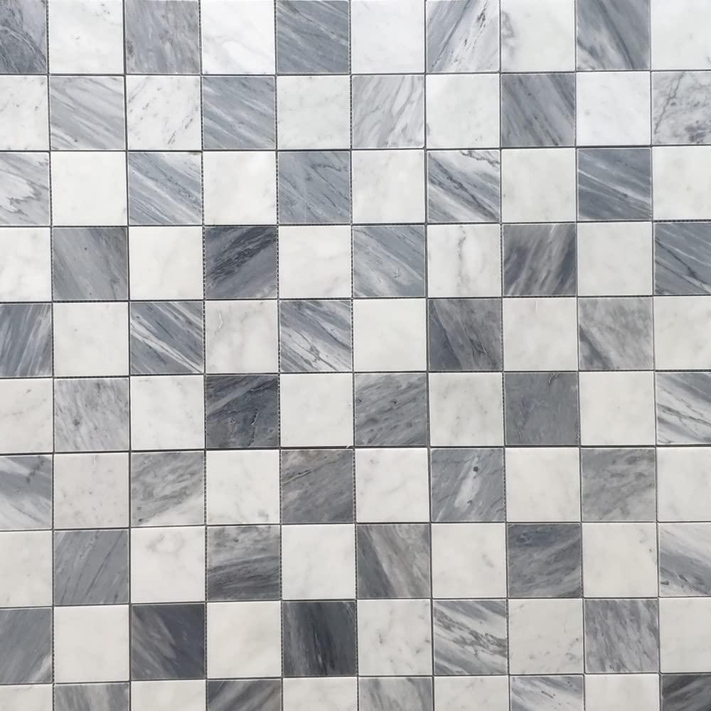 12" x 12" Marble Grid Mosaic Wall & Floor Tile