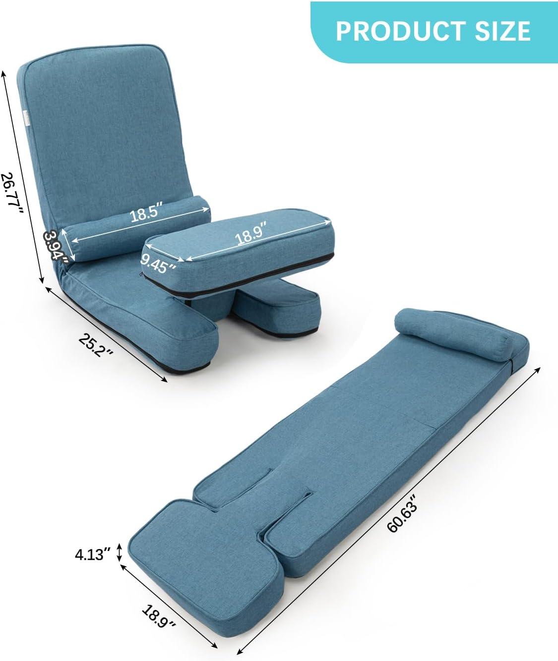 Latitude Run® Modern Sleeper Convertible Chair Adjustable Backrest Small Couch Bed For Living Room/Small Apartment