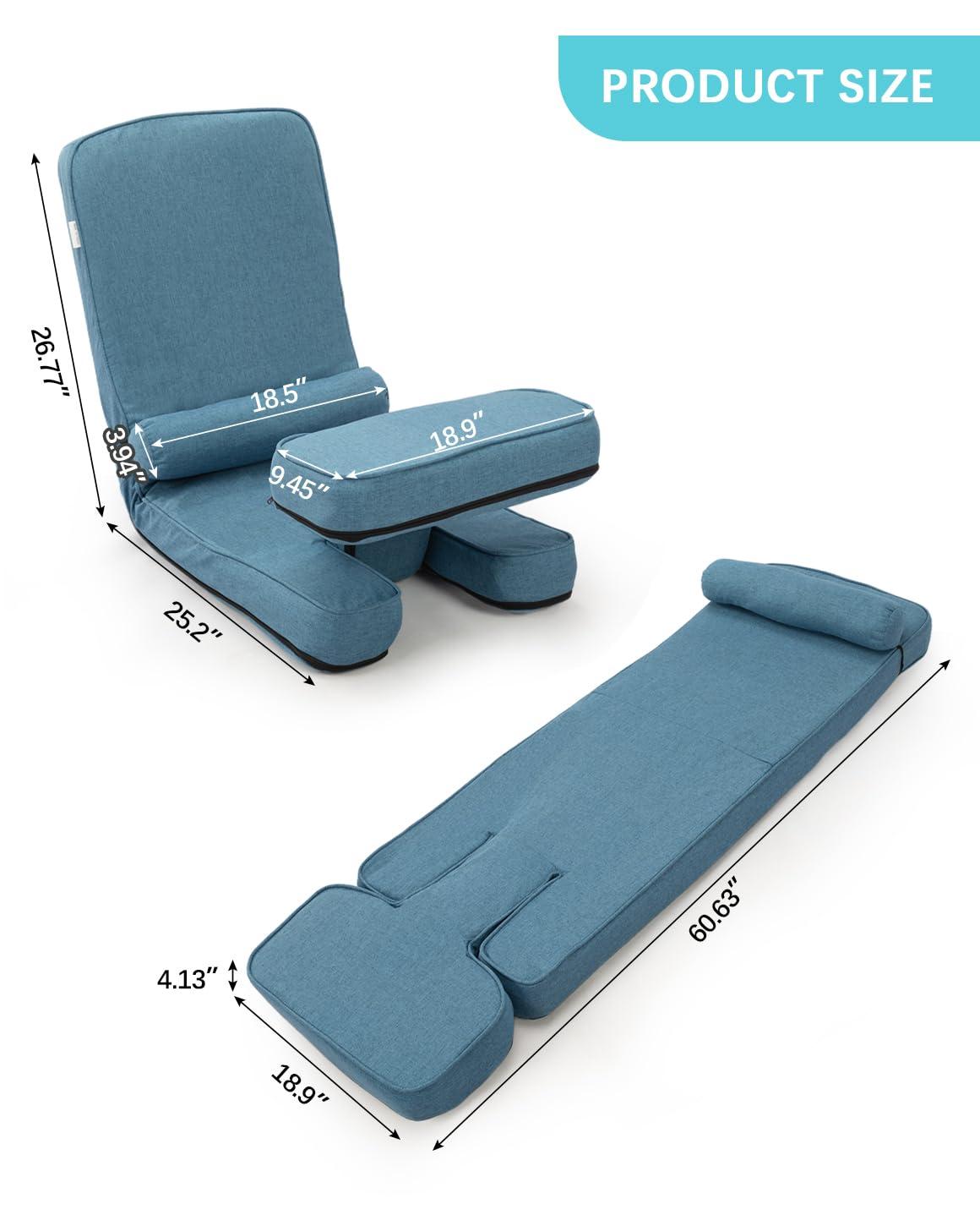 Latitude Run® Modern Sleeper Convertible Chair Adjustable Backrest Small Couch Bed For Living Room/Small Apartment