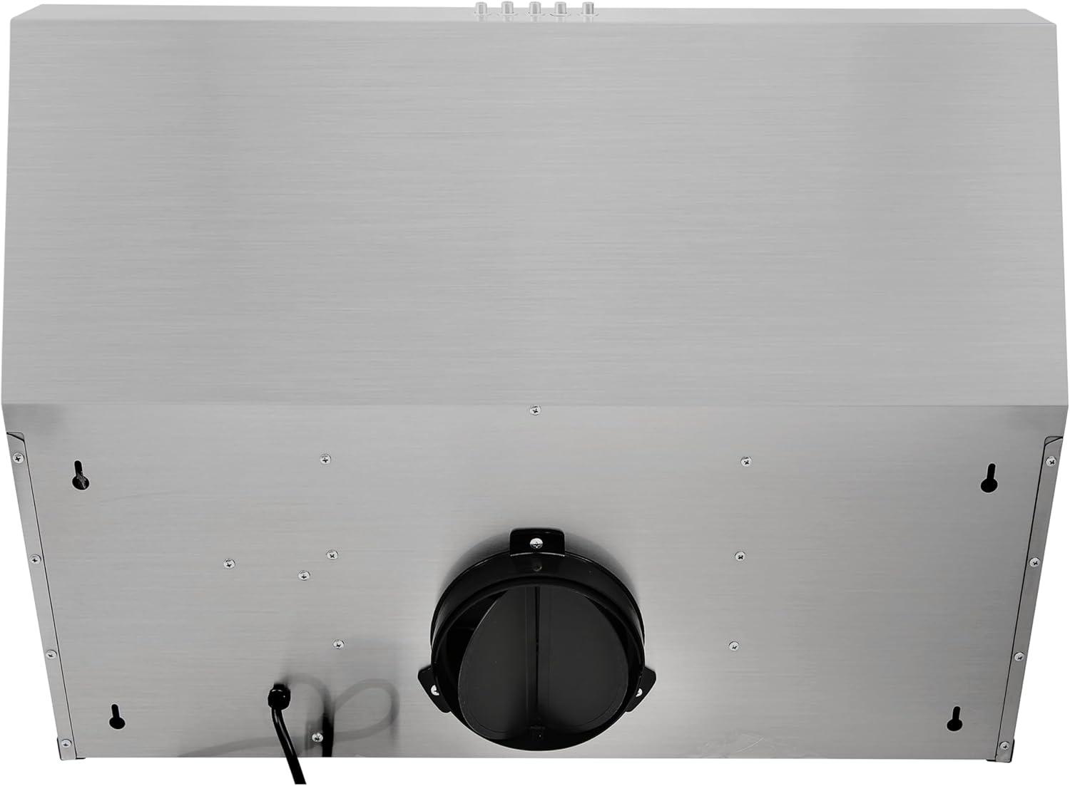 Vesta Charlotte 500cfm Under Cabinet Range Hood With 3 Levels Of Speed, Mechanical Buttons Control, Dishwasher Friendly Baffle Filters, Flexible Vent Connectors, Long LED Stripe
