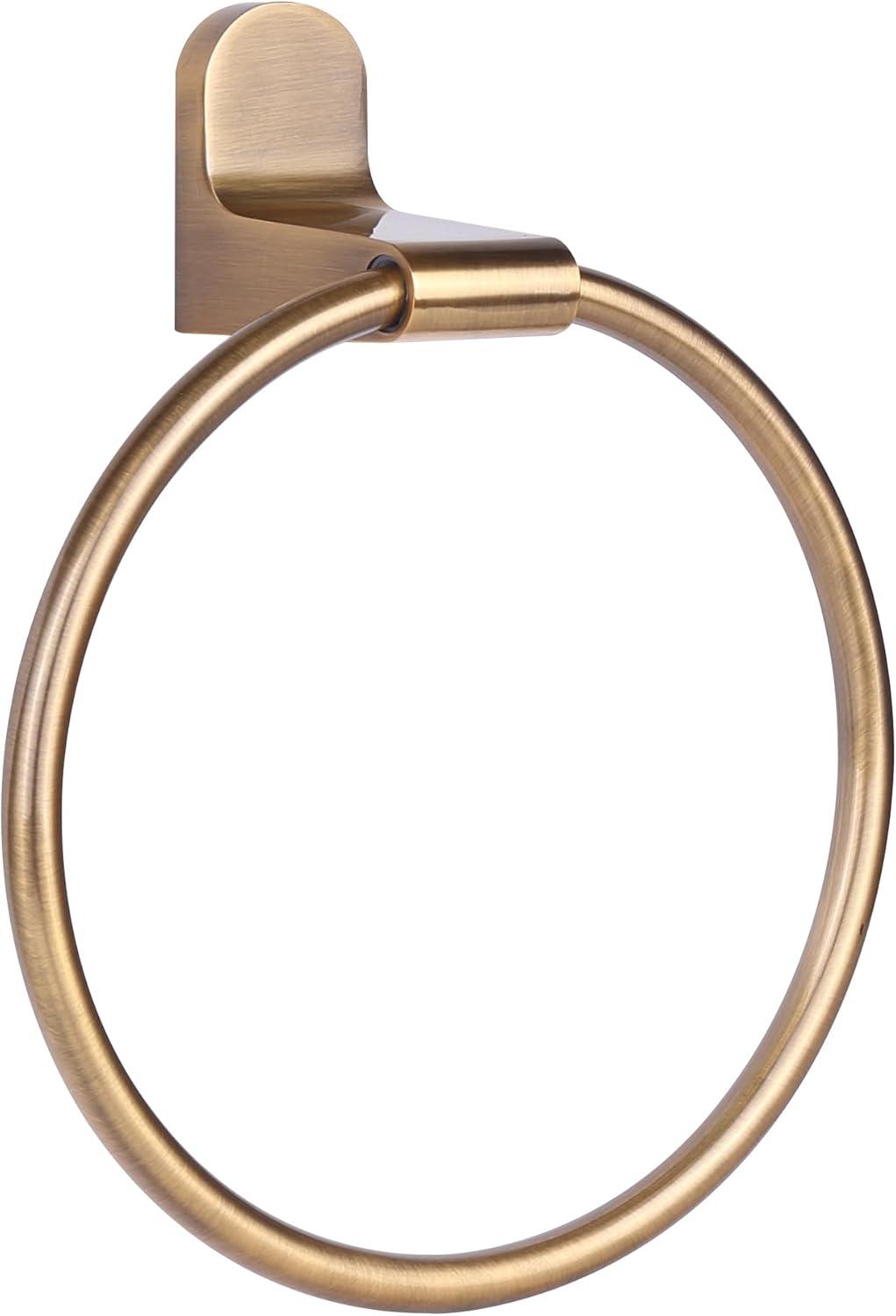 Lyla Gold Modern Towel Ring with Durable Finish