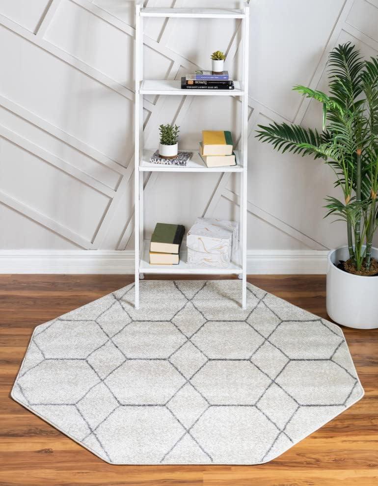 Unique Loom Trellis Frieze Geometric Trellis Indoor Woven Area Rug