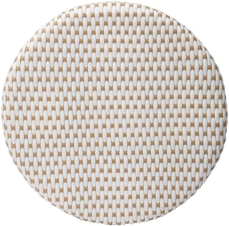 Beaumont Lane Island Living Rattan Counter Stool in Beige and White
