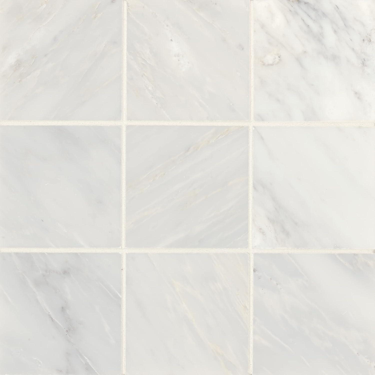 Monet Honed 4'' x 4'' Straight Edge Marble Singular Tile