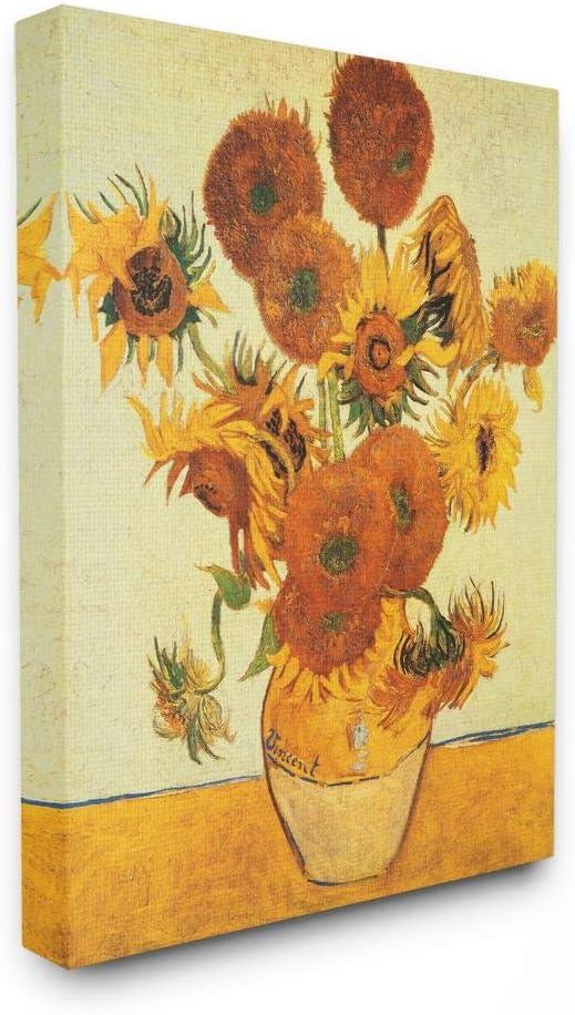 Vincent Van Gogh Sunflowers Canvas Art for Kids, 16x20