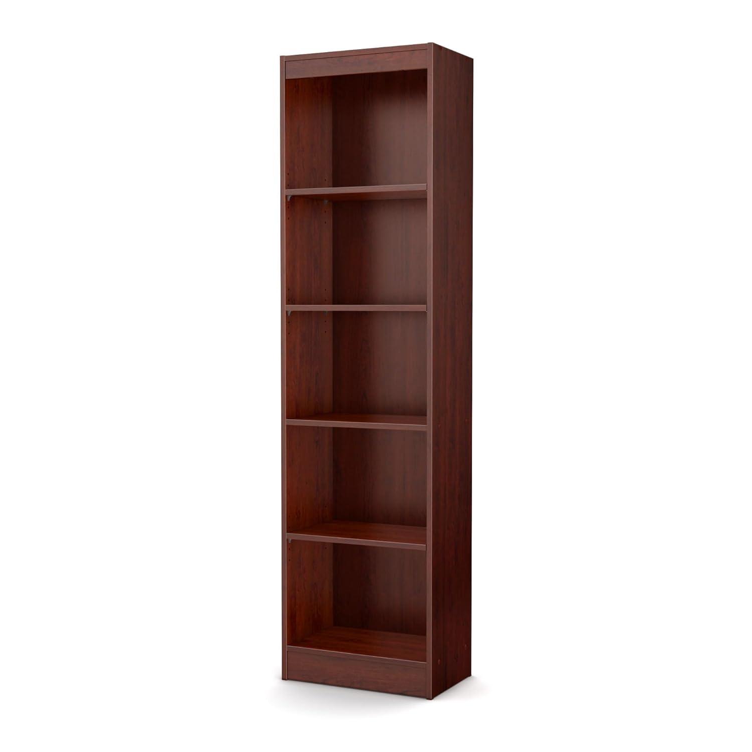 Axess Narrow 5-Shelf Narrow Bookcase Pure White