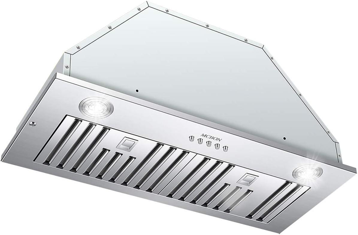 30-Inch Stainless Steel Insert Range Hood with LED Lights