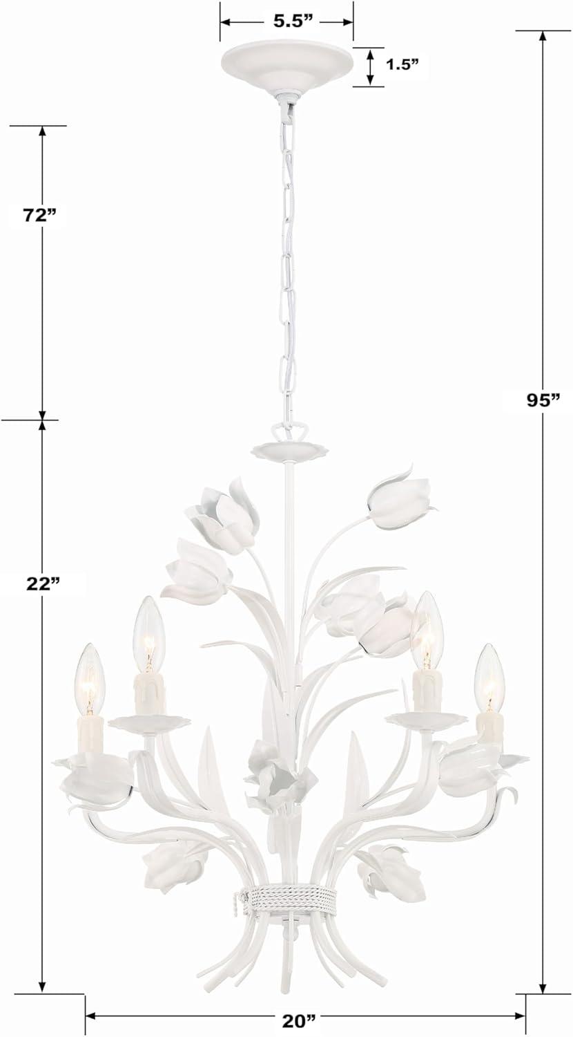 Crystorama Lighting Southport 5 - Light Chandelier in Wet White