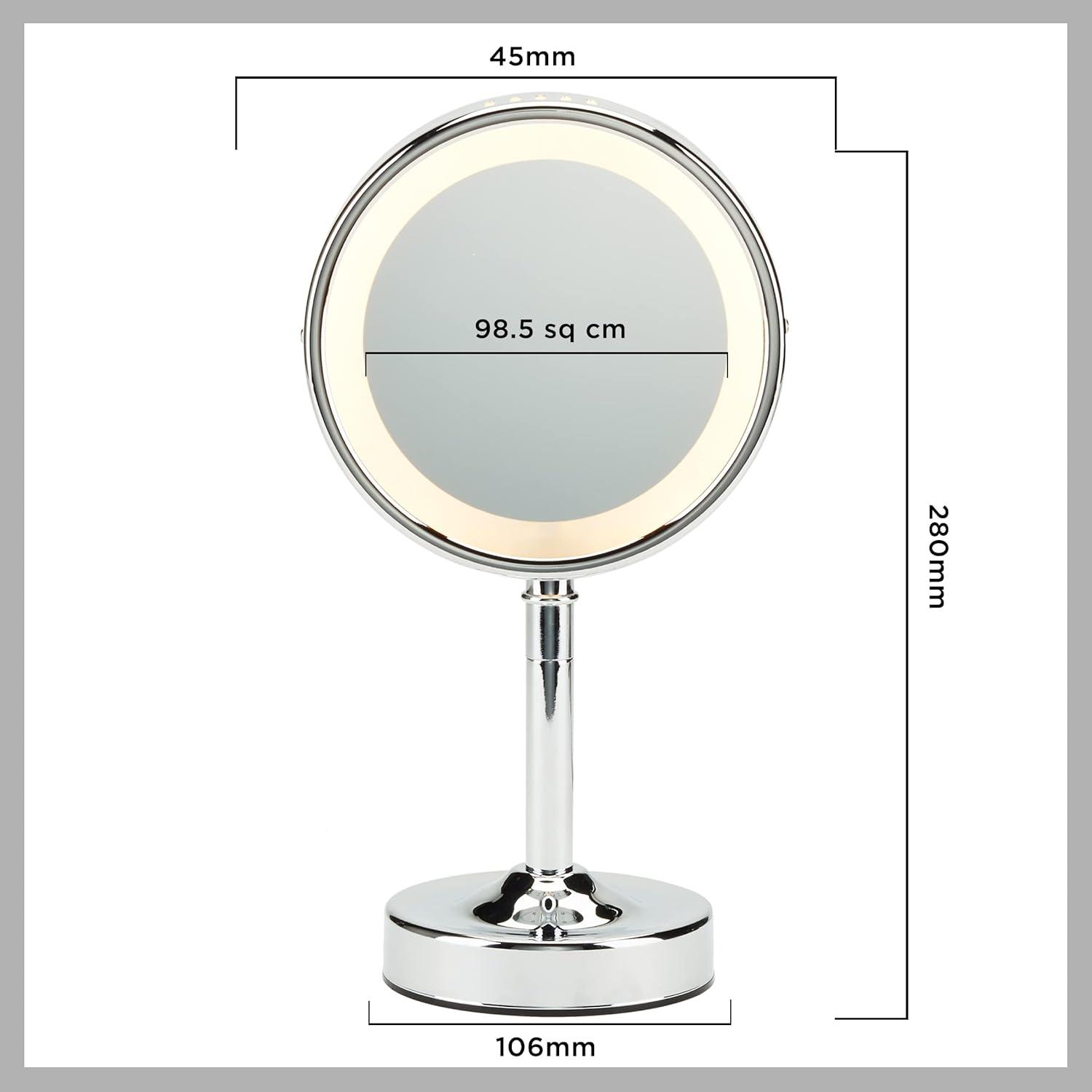 Conair Polished Chrome Double-Sided Round Mirror