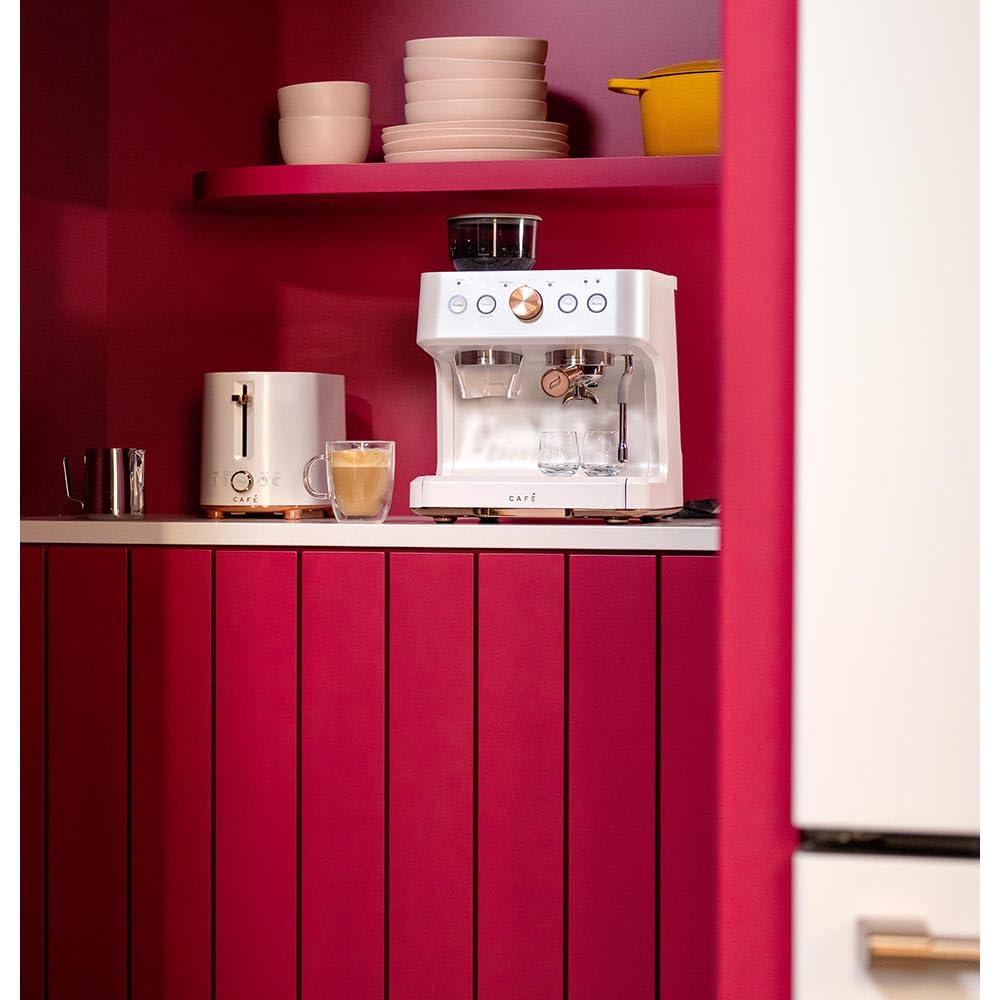 Café ™ Matte White Bellissimo Semi-Automatic Espresso Machine